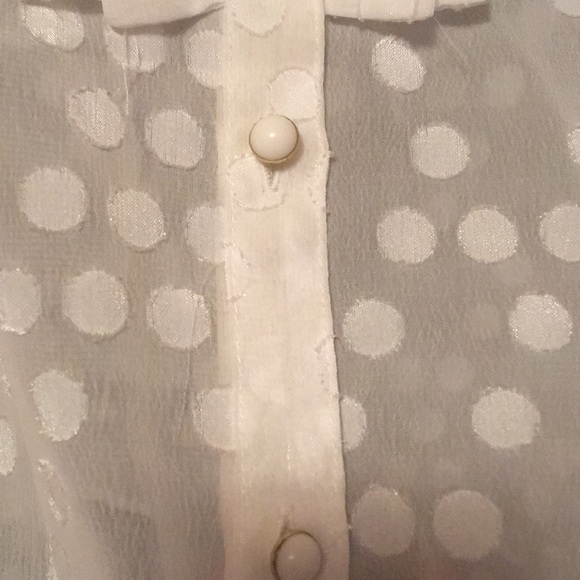 Sheer Button up polkadot Tank top blouse - Picture 4 of 8